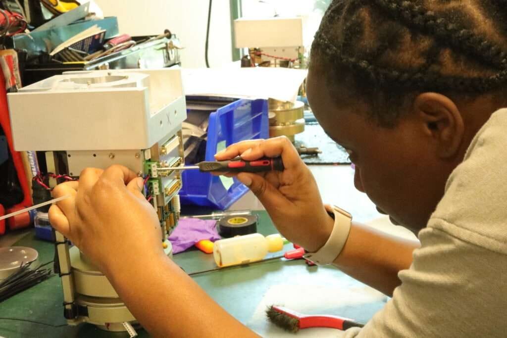 AESG team working on robotic repair