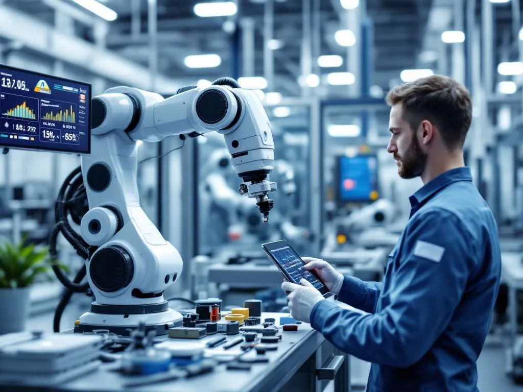 man working on SCAR robot